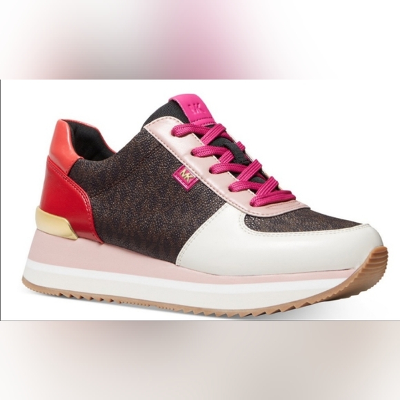 Michael Kors Monique Trainer Pink/Brown - Picture 7 of 12